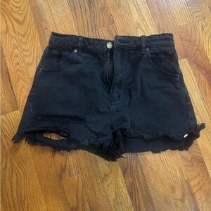 Rolla’s Black Distressed Jean Shorts